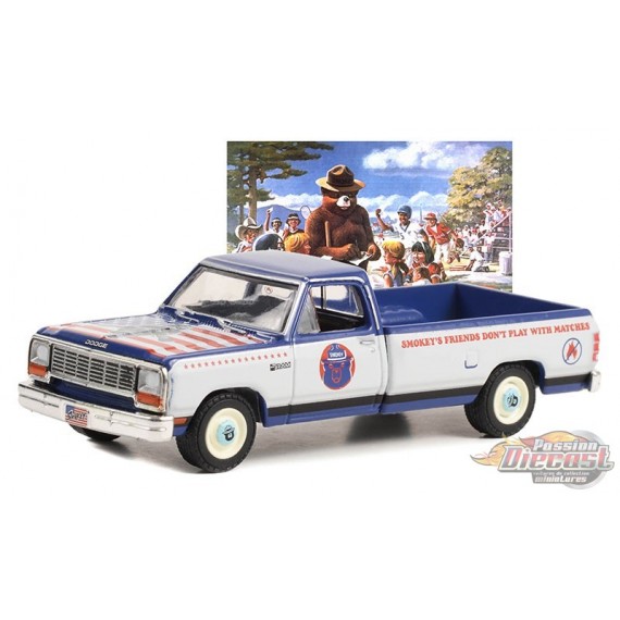 1989 Dodge Ram D150 Pickup - Smokey Bear Series 2 - 1/64 Greenlight - 38040 D Passion Diecast 