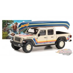 Jeep Gladiator 2021 avec canoë sur le toit - Smokey Bear Series 2 - 1/64 Greenlight - 38040 F Passion Diecast 