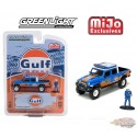 Mijo Exclusives 2021 Jeep Gladiator GULF With Driver Limited 3,600 - 1/64 Greenlight - 51453