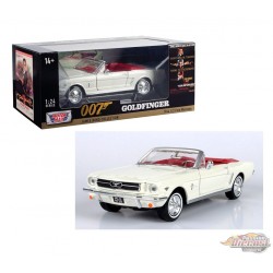 1964 1/2 Ford Mustang Convertible Blanc - James Bond Collection - Goldfinger - Motormax 1/24 - 79852 Passion Diecast