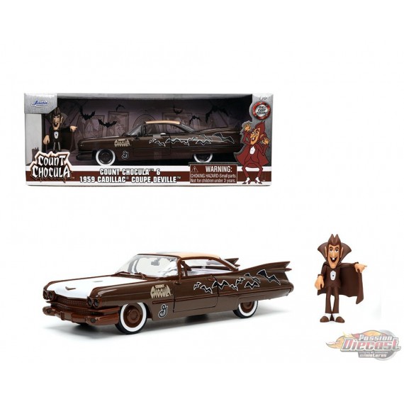 1959 Cadillac avec Figurine - Count Chocula - Jada 1/24 - 32204 Passion Diecast