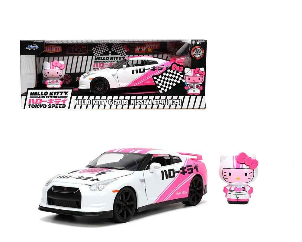 2009 Nissan GT R With Figure Hello Kitty Jada 1 24 33724 Passion Diecast