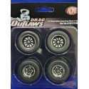 Drag Outlaws Comp Drag  Wheel & Tire Set -  Acme 1/18 - A1801215 W