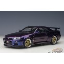 Nissan Skyline GT-R (R34) V-Spec II with BBS LM wheels (Midnight Purple III) - Autoart - 77403