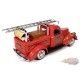 Rat Fink - Camion de Pompiers avec Figurine en Résine Rouge avec Flammes Graphiques - Auto World - 1/18 - AWSS143