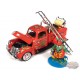 Rat Fink - Fire Truck with Resin Figure in Red with Flame Graphics - Auto World - 1/18 - AWSS143