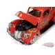Rat Fink - Camion de Pompiers avec Figurine en Résine Rouge avec Flammes Graphiques - Auto World - 1/18 - AWSS143