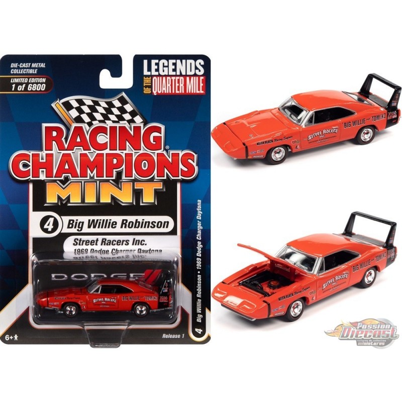 1969 Dodge Charger Daytona in Orange - Racing Champions - 1/64 - RC013 ...