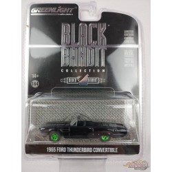 GreenMachine 1965 Ford Thunderbird Convertible - Black Bandit Series 27 - 1/64 Greenlight - 28110 BGR