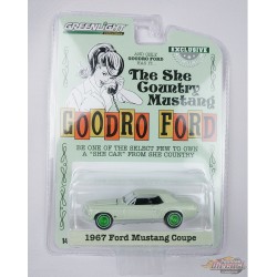 GreenMachine Bill Goodro Ford, Denver, Colorado - 1967 Ford Mustang Coupe Green - Hobby Exclusive - 1/64 Greenlight - 30353GR