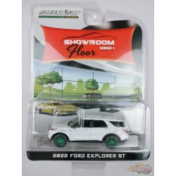 GreenMachine 2022 Ford Explorer ST in Star White - Showroom Floor Series 1 -1/64 Greenlight - 68010 DGR