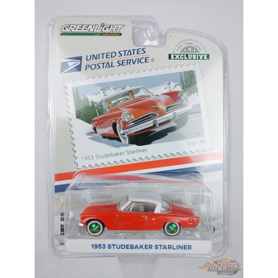 GreenMachine (USPS) America on the Move - 1953 Studebaker Starliner - Hobby Exclusive - 1/64 Greenlight - 30361GR