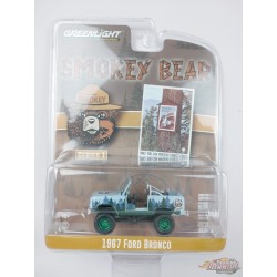 GreenMachine 1967 Ford Bronco (portes retirées) - Smokey Bear Series 1 - 1/64 Greenlight - 38020 CGR