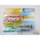 CHASE CAR 1965 Chevy Stepside Pickup with Bass Boat and Trailer - Johnny Lightning  1:64 - JLBT015 -  JLSP203 AGR