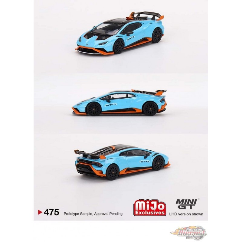 Lamborghini Huracán STO Blu Laufey - Mini GT - 1:64 - MGT00475 Passion ...