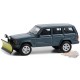 2000 Jeep Cherokee Sport with Snow Plow - Blue Collar Collection Series 12 -1/64 Greenlight - 35260 E Passion Diecast 