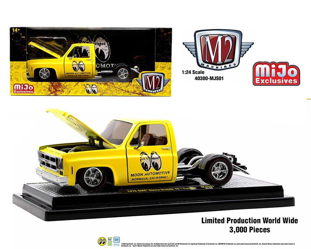 Mijo Exclusive 1976 GMC Sierra Grande 15 Mooneye's Custom Limited Edition -  M2 Machines 1:24 - 40300-MJS01 - Passion Diecast