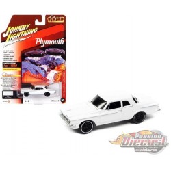 1962 Plymouth Savoy Max Wedge en blanc alpin - Johnny Lightning 1/64 - JLSP248 B