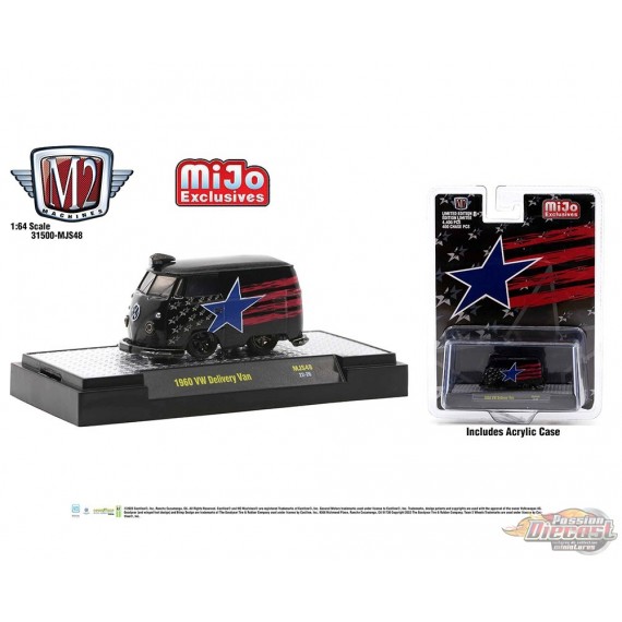 1960 Volkswagen Delivery Stars and Stripes 2022 - Limited Edition - M2 Machine - MiJo Exclusives - 1:64 - 31500-MJS48
