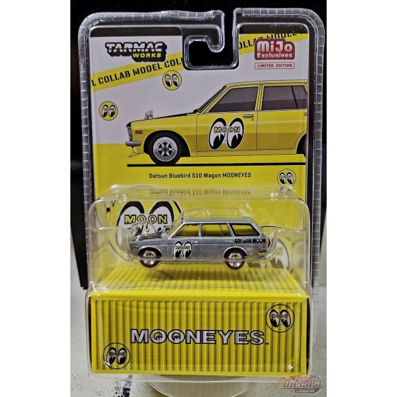 CHASE CAR Datsun Bluebird 510 Wagon Mooneyes Special Limited Edition - Tarmac Works - 1/64 - T64G-026-ME2GR - Passion Diecast 