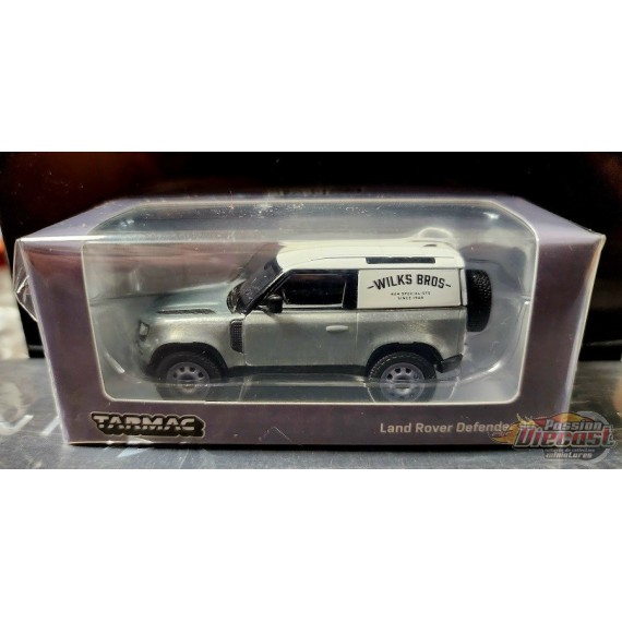 CHASE CAR Land Rover Defender 110 Wilks Bros Blue - Tarmac Works -  1/64  - T64G-019 BLGR - Passion Diecast 