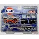 Green Machine - 1972 Chevrolet K-10 Monster Truck Gooseneck Trailer & Tires Gulf Racing - 1/64 Greenlight - 51432GR