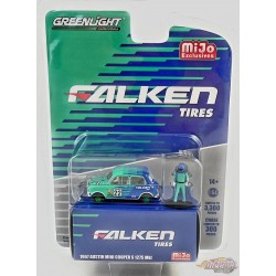 Green Machine Exclusives 1967 Austin Mini Cooper S 1275 MKI Falken With Driver Limited 3,600 - 1/64 Greenlight - 51454GR