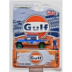Green Machine Mijo Exclusives 2021 Jeep Gladiator GULF With Driver Limited 3,600 - 1/64 Greenlight - 51453GR Passion Diecast