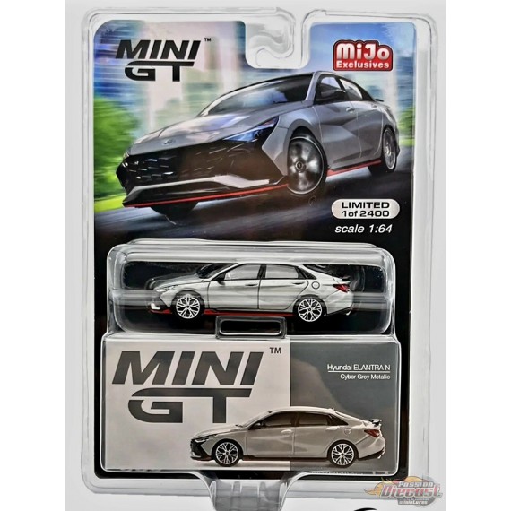 CHASE CAR Mini GT - 1:64 - Hyundai Elantra N Cyber Gris - Mijo Exclusives USA - MGT00386GR Passion Diecast