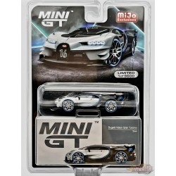 CHASE CAR Mini GT - 1:64 - Bugatti Vision Gran Turismo Argent - Mijo Exclusives USA - MGT00369GR