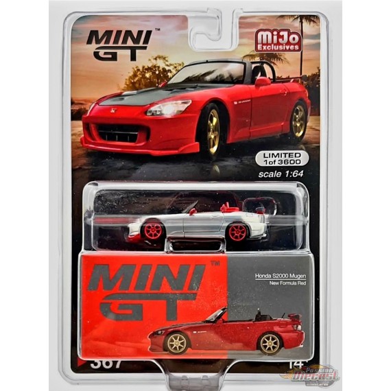CHASE CAR Mini GT - 1:64 - Honda S2000 (AP2) Mugen New Formula Rouge - Mijo Exclusives USA - MGT00367GR