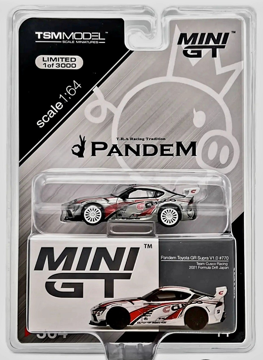 MINI GT  スープラ V1.0 (パールホワイト) チェイスカー