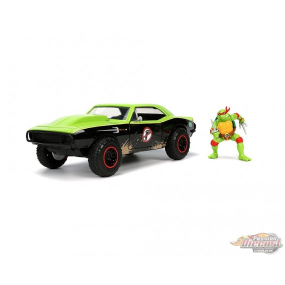 1959 Volkswagen Drag Beetle with Michelangelo Figure - Teenage Mutant Ninja Turtles (TMNT) - Jada 1/24 - 33386