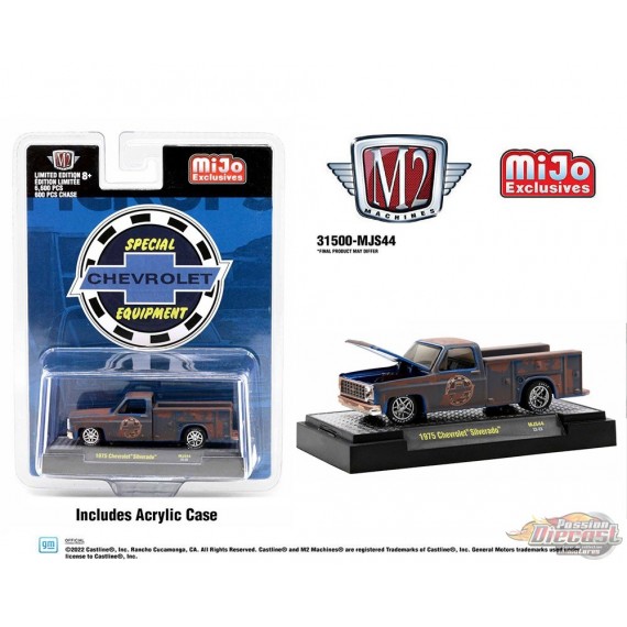 1975 Chevrolet Silverado CHEVROLET EQUIPMENT Weathered Limited Edition - M2 Machine - 1:64 - 31500-MJS44