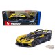 Bugatti Bolide (Grey/Yellow) - Bburago - 1/18 - 18-11047 YL -  Passion Diecast 