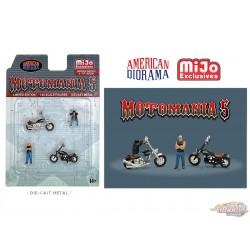 Motomania 5 Figure Set - 4 pieces Diecast - American Diorama - 1-64 - 76512 MJ Passion Diecast