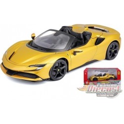 Ferrari SF90 Spider - Gold - Race & Play - Bburago 1/18 - 18-16016 GLD - Passion Diecast 