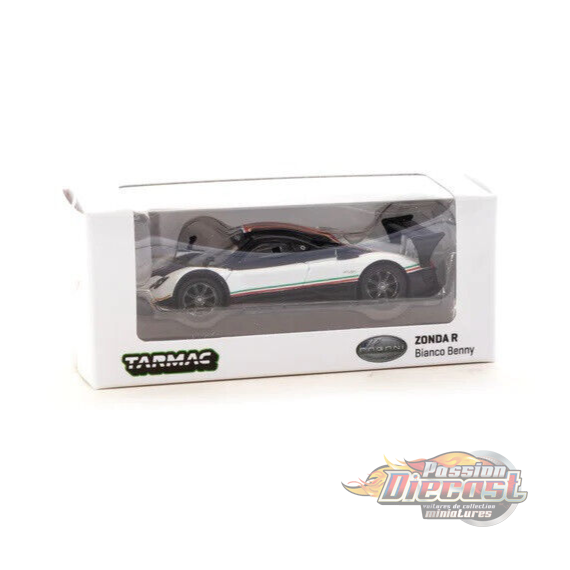 CHASE CAR Pagani Zonda R Bianco Benny - Tarmac Works - Global 64 - 1/64 - T64G-TL015-WHGR Passion Diecast
