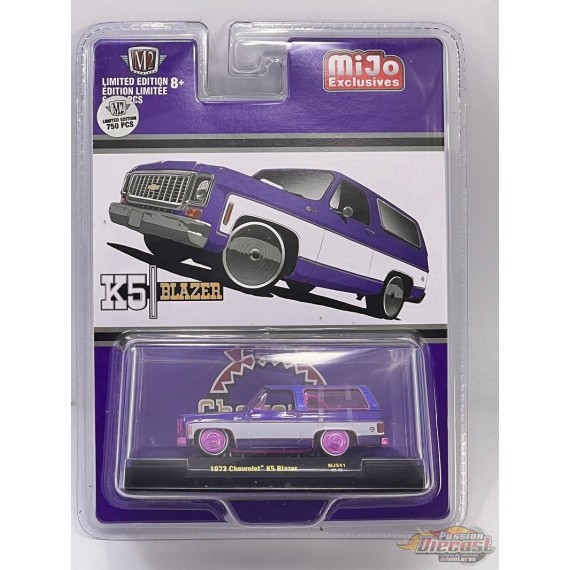 CHASE CAR 1973 Chevrolet K5 Blazer Custom Violet White - M2 Machine - 1:64 - 31500-MJS41GR Passion Diecast