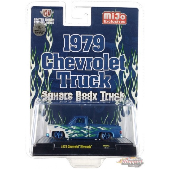 CHASE CAR 1979 Chevrolet Silverado Pickup Truck Square Body Truck - M2 Machine - 1:64 - 31500-MJS42GR Passion Diecast
