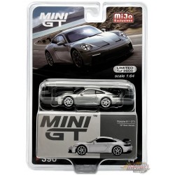 CHASE CAR Mini GT - Porsche 911 (992) GT3 GT Silver Metallic - Mijo Exclusives USA - MGT00390GR Passion Diecast