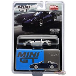 CHASE CAR Mini GT - Porsche 911 Targa 4S Bleu Gentiane Métallisé - Mijo Exclusives USA - MGT00412GR