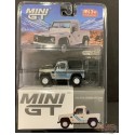 CHASE CAR Mini GT - Land Rover Defender 90 Pickup Blanc - Mijo Exclusives USA - MGT00338GR