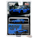 CHASE CAR Mini GT - Bugatti Chiron Pur Sport Bleu - Mijo Exclusives USA - MGT00379GR