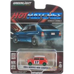 GreenMachine 1964 Monte Carlo Rally No.37 - 1964 Morris Mini Cooper S - Hot Hatches Series 2 - 1/64 Greenlight - 63020 AGR
