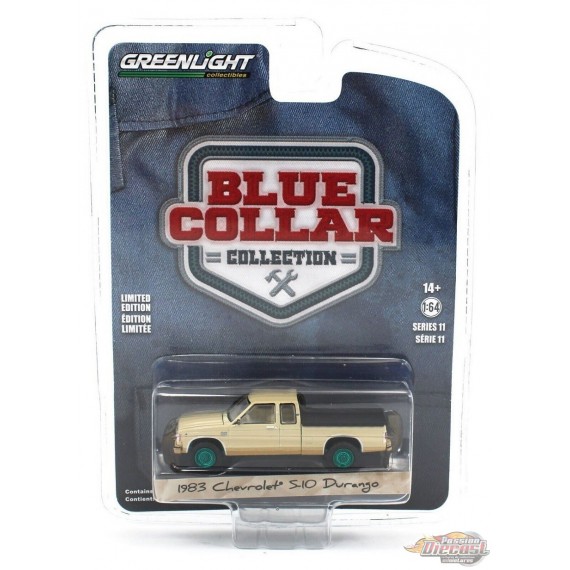 GreenMachine 1983 Chevrolet S-10 Durango with Bed Cover - Blue Collar Collection Series 11 - 1/64 Greenlight - 35240 CGR