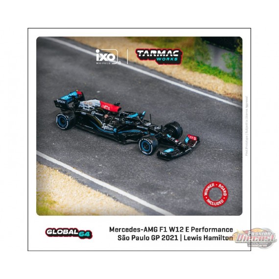 Mercedes-AMG F1 W12 E Performance Gagnant du Grand Prix de São Paulo 2021 Lewis Hamilton - Tarmac - 1/64 - T64G-F037-LH2
