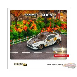 HKS Toyota GR86 HKS HIPERMAX (White) - Tarmac - 1/64 - T64G-038-WH