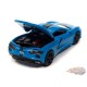 Chevrolet Corvette 2020 en bleu rapide avec bandes noires - Auto World - 1/64 - AWSP124 B Passion Diecast