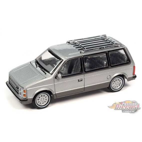 1985 Plymouth Voyager in Radiant Silver Metallic with Charcoal Lower Sides - Auto World - 1/64 - AWSP129 A